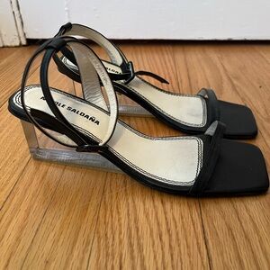 NICOLE SALDANA - ALYSSA LUCITE HEELS
